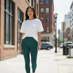 Spyder Active Green High Rise Athletic Leggings Womens S Fleece Interior Warm